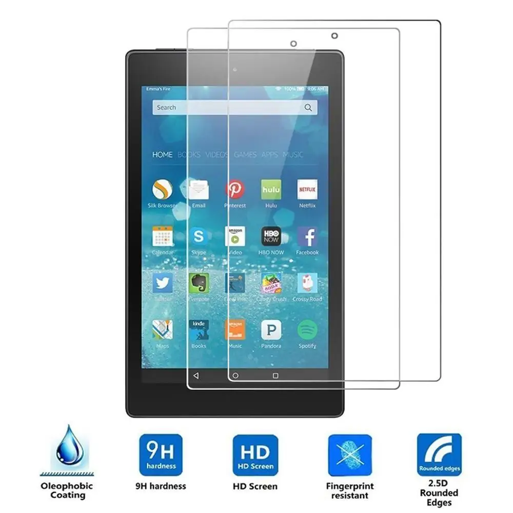 2 шт закаленное стекло на для Amazon Kindle Fire 7 2019 защитное Защитная пленка экрана