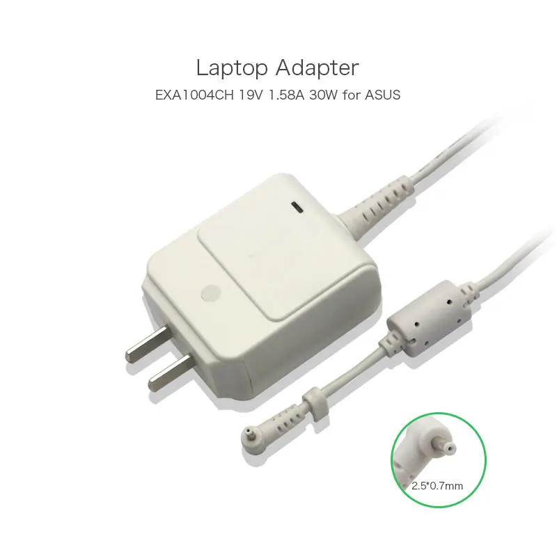 

Адаптер питания для ноутбука Asus EPC 1001PXB EPC N455 EPC 1015B EXA1004CH ADB203 0EXA1004UH CN, белый, 19,5 в, 2,5 А, 30 Вт, 0,7 * мм