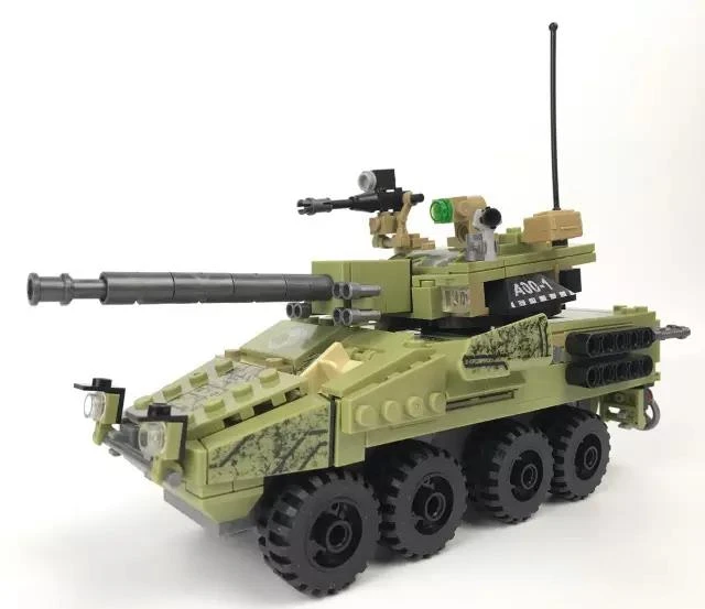 DIY Модель игрушки Черное золото военные Строительные блоки Набор Танк поле армии