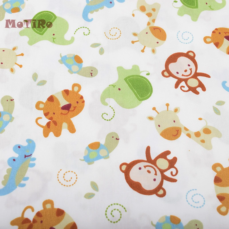 MoTiRo материал с рисунком животных наполовину напечатанная саржевая хлопковая