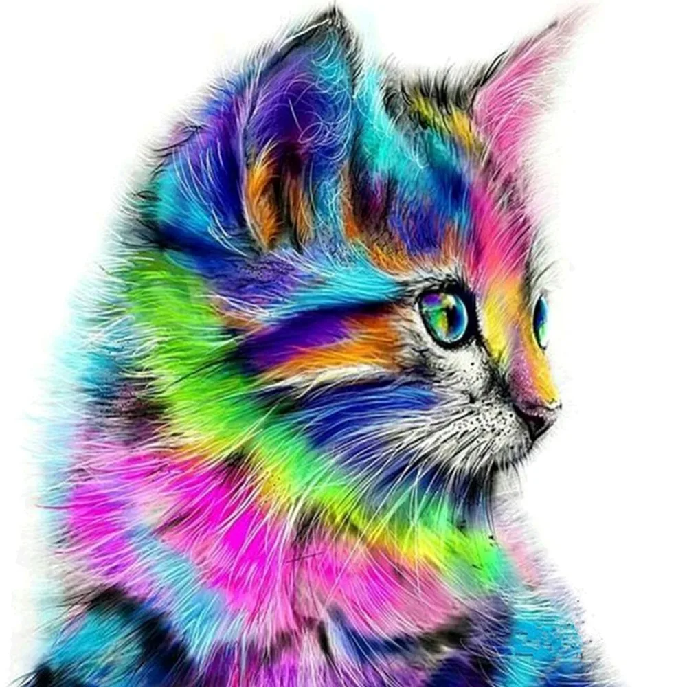 Ош Животное Женщины Черный кот Новое поступление кристалл полное сверло