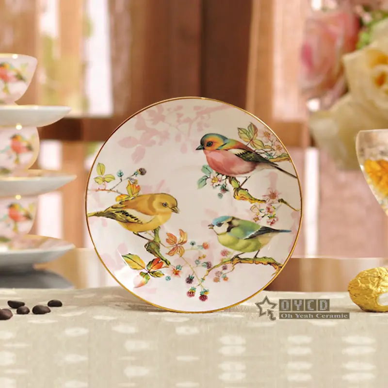 Фарфоровая чайная чашка и блюдце комплект из ультратонкой фарфоровой чашки с