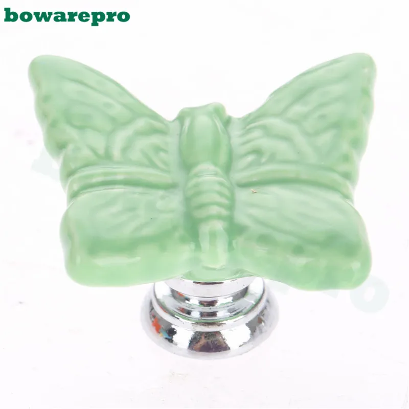 Ручка дверная керамическая с мультяшным Рисунком бабочки 3 см x 5 см|knob pull handle|ceramic