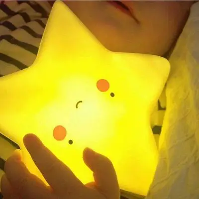 Stars Yellow Облака, месяц звезды Солнце Новинка огни детская спальня люминесцентные игрушки декоративные огни для кормления Новинка лампа подарки - Цвет: Stars Yellow