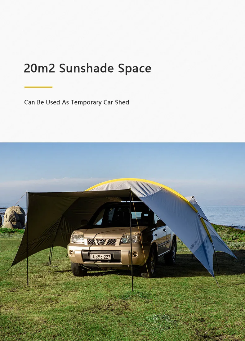 Naturehike Cloud Dome, серия, открытый тент для кемпинга, солнцезащитный козырек, большое пространство, непромокаемый тент, семейные вечерние тенты для путешествий, для автомобиля, солнцезащитный козырек