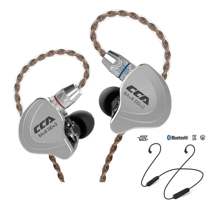 Blacknomicbluetooth Cca C10 4ba+ 1dd гибридные наушники-вкладыши Hi-Fi Monito спортивные наушники для бега 5 приводных устройств гарнитура Kz Bluetooth кабель для Cca C10 - Цвет: Blacknomicbluetooth