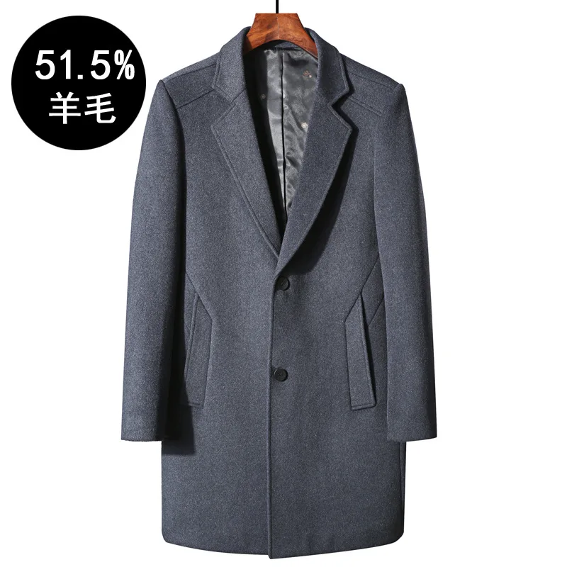 

Vogue of new fund of 2019 men's wool coat more men's suit brought the trench coat men's wear to keep warm Superior quality hot
