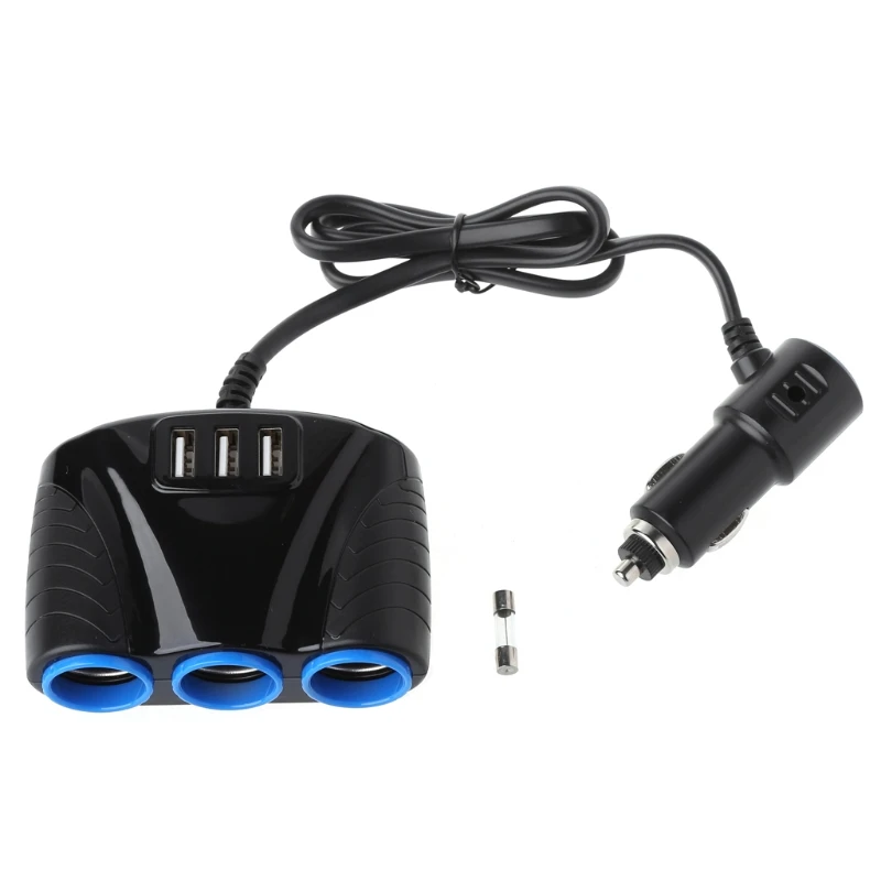 12V/24V 120W 3 пути Авто розетки адаптер для автомобильного прикуривателя Зажигалка