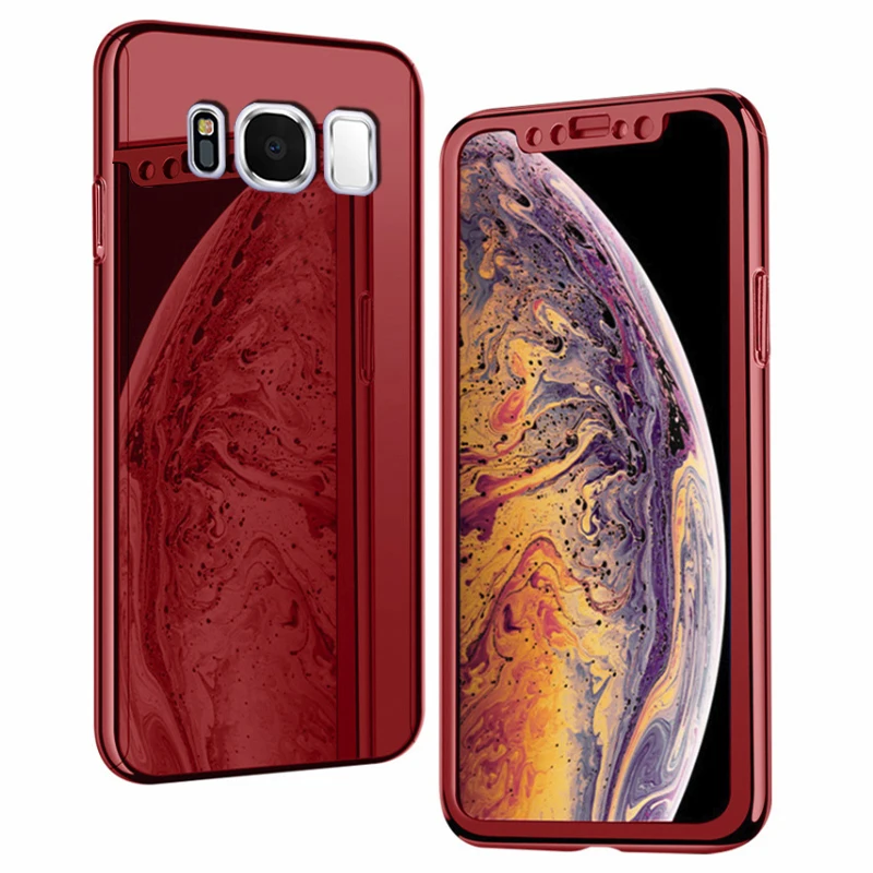 Чехол для Samsung galaxy S8 Plus s8plus S 8 зеркальный чехол с покрытием 360 защитная задняя