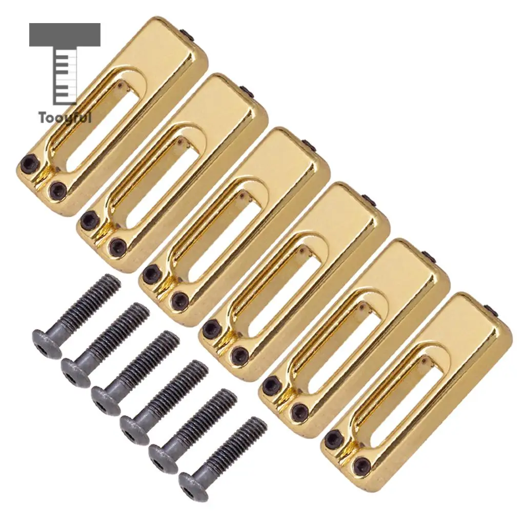 6pcs Electric Guitar Tremolo Bridge Saddles with Screws for Parts | Спорт и развлечения