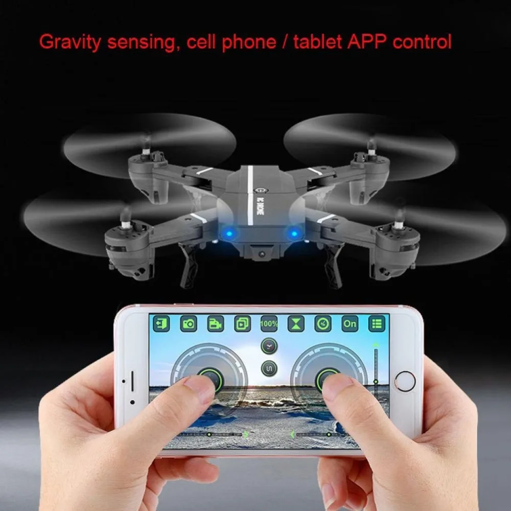 RC Дрон складной Квадрокоптер Вертолет FPV Wifi Безголовый режим 3D ролловер 2 4 ГГц