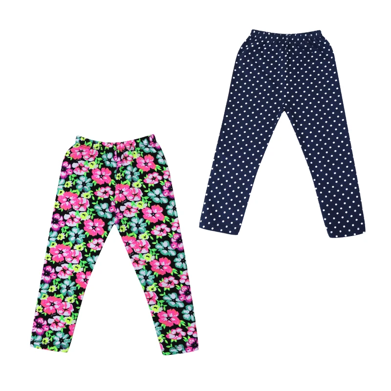 Детские длинные леггинсы 2 шт./лот штаны для девочек хлопковые брюки малышей