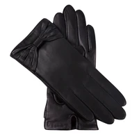 genuine leather gloves female thicken plush lined keep warm winter touchscreen driving black sheepskin woman gloves l17014