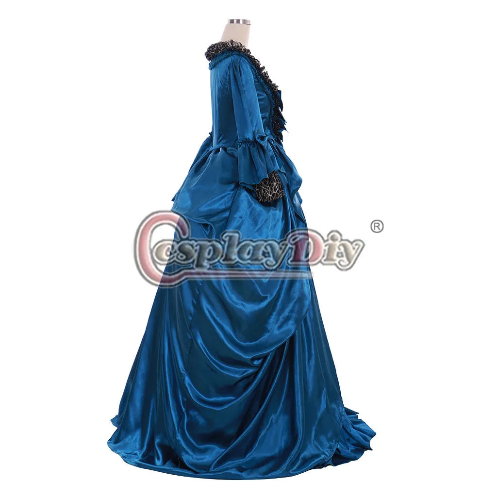 Cosplaydiy викторианская Марья антониетта цветочный стиль рококо Голубое Бальное