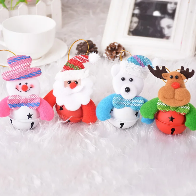 Hoomall 1/4 шт Рождественский колокольчик Санта Клаус лося куклы Висячие капли