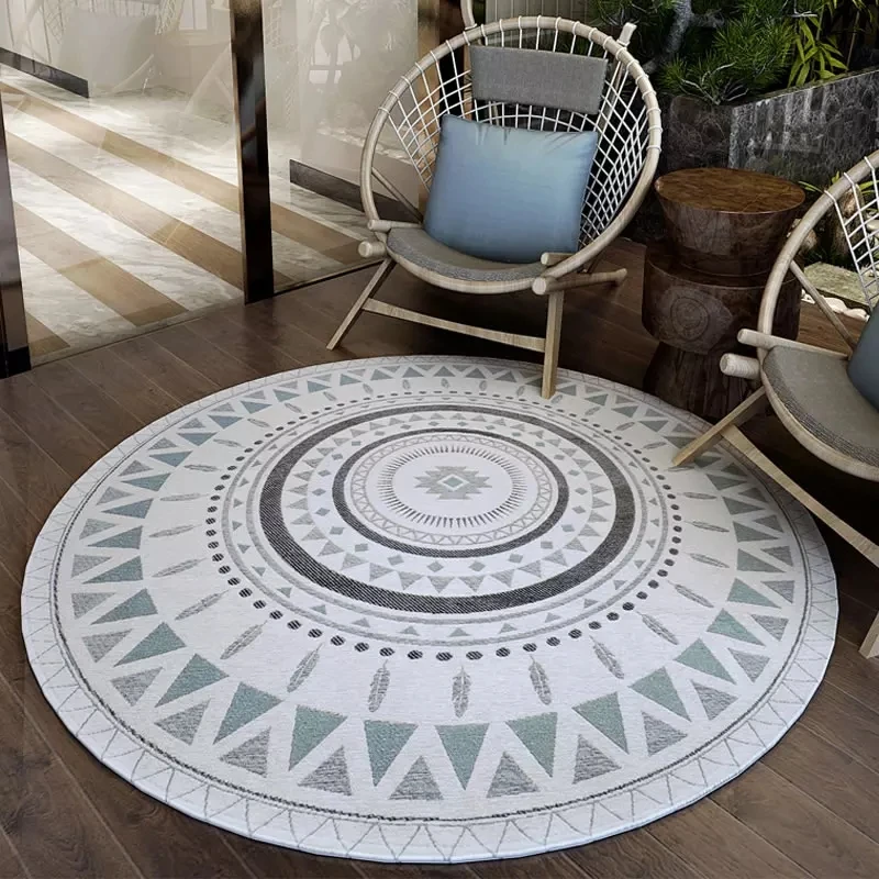 Винтажный ковер с персидским узором большой размер мандала круглый коврик