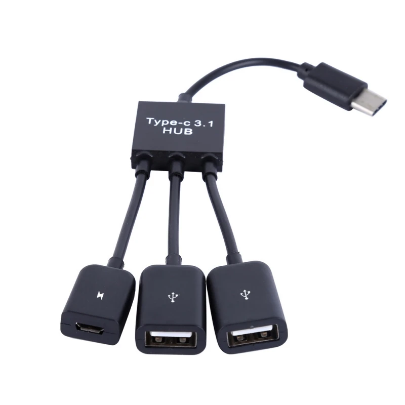 15cm USB Type C 3.1 Male to Dual 2.0 Female OTG Charging Cable 2 Port HUB Cables 1 3 Cord or Y Splitter Cables|Кабели USB| |