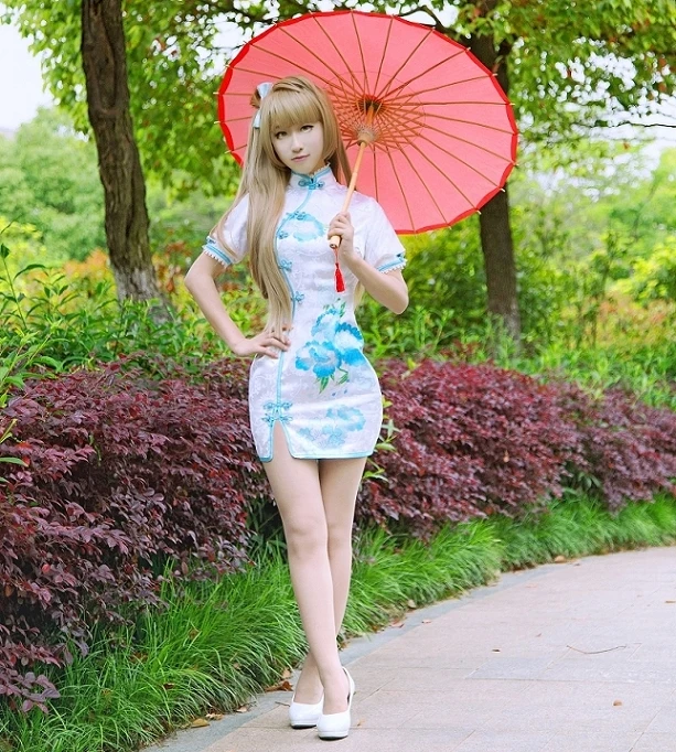 Платье cheongsam Honoka Kotori Umi Eli Nozomi Maki Rin Hanayo Nico костюм для косплея Lovelive qipao A|Костюмы