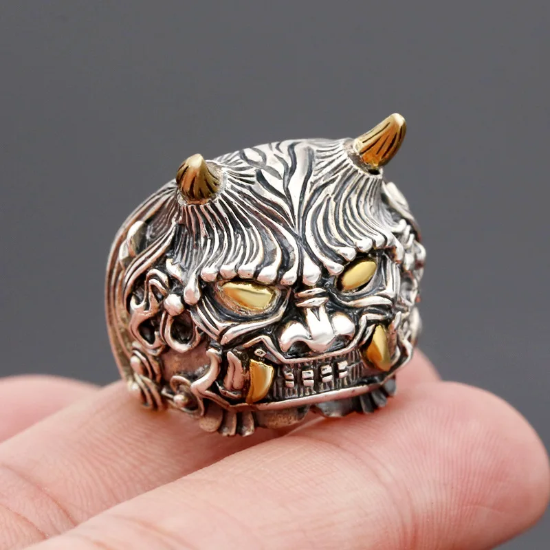 

FNJ 925 Silver Pixiu Ring Animal New Fashion Jewelry Original S925 Sterling Silver Rings for Men Size 8-10.5 bague