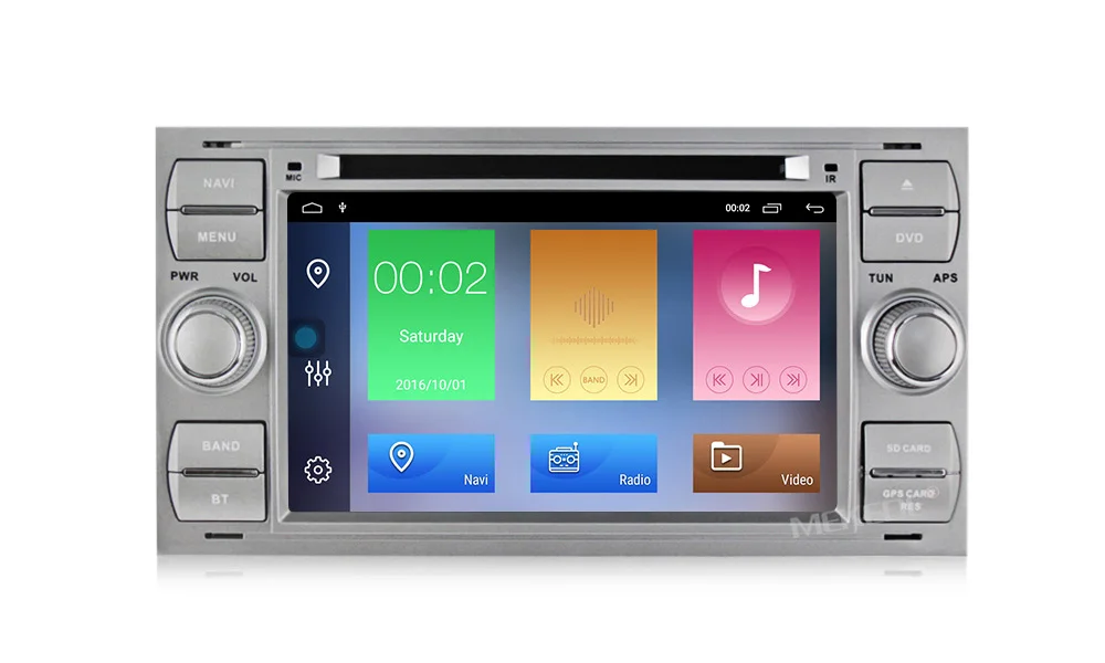 MEKEDE 1024X600 2+ 32G 2 Din Android 9,1 автомобильный dvd мультимедийный плеер gps для Ford Mondeo Focus Transit C-MAX S-MAX Fiesta Автомагнитола