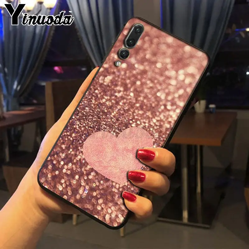 Чехол для телефона Yinuoda Love Heart Gold Rose Marble в полоску Huawei honor 8x20 7a P20Lite P10 Plus Mate10Lite Mate20 P20