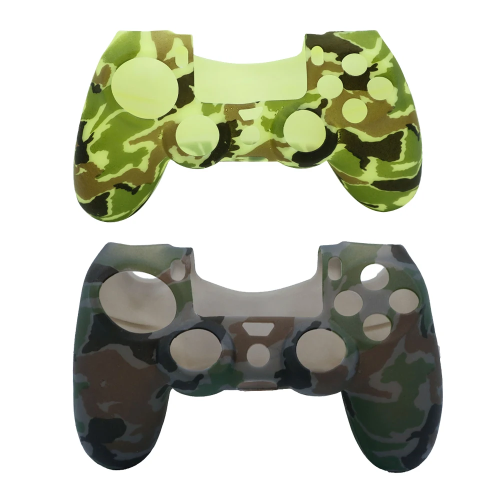 Прочный Камуфляжный силиконовый резиновый мягкий чехол накладка для P4 PS4 Pro Slim