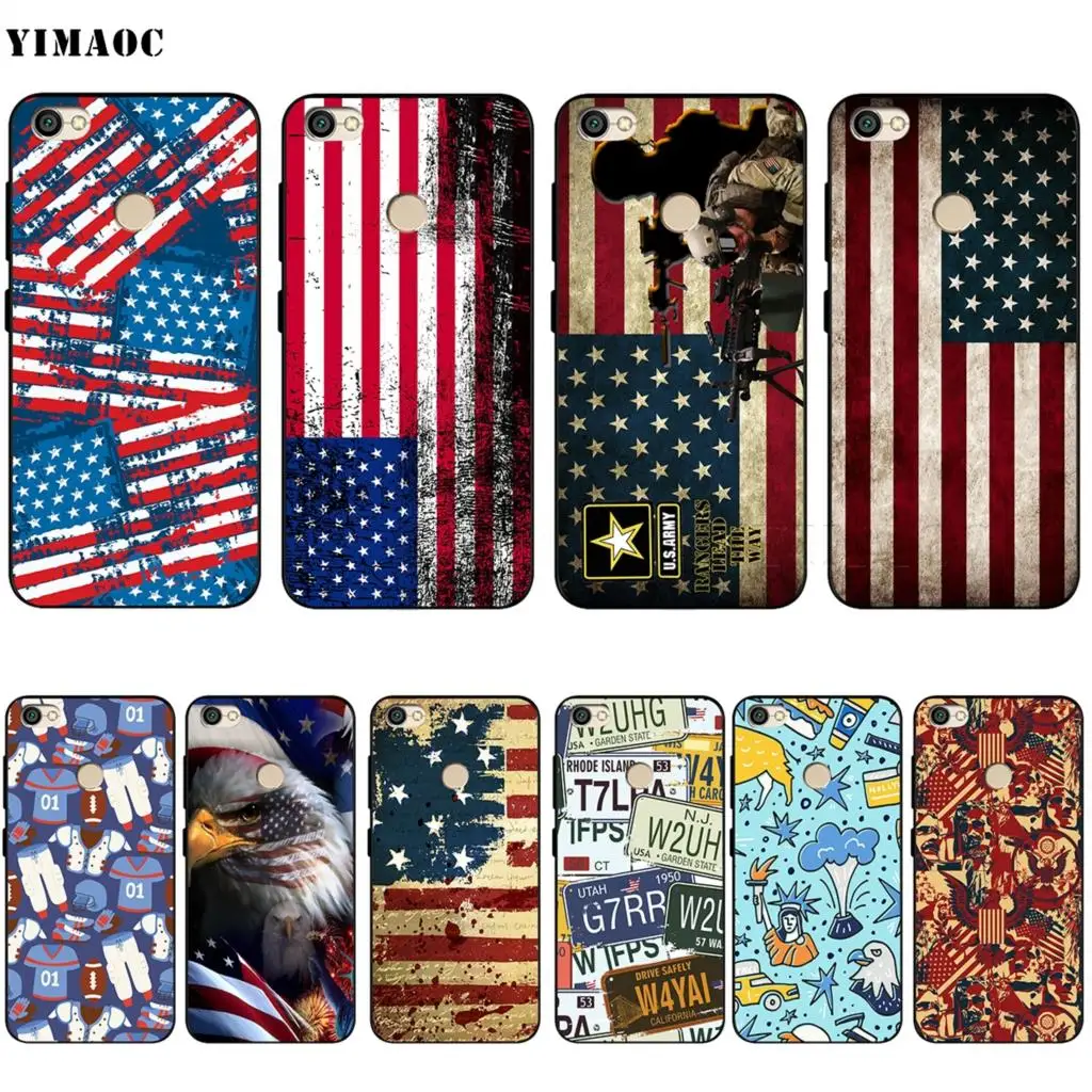 Американский флаг США чехол для Xiaomi Redmi MI Note MAX 3 6a 7 6 8 9 10 GO SE A1 A2 A3 Lite 8A F1 Pro|Бамперы| |