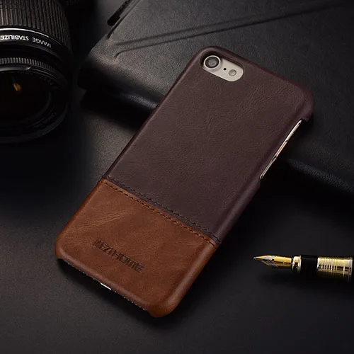 gray purple Чехол для iphone 7/8 KEZiHOME, роскошный хит цвета, натуральная кожа, твердая задняя крышка, Капа для iphone 8/7, чехол для телефона s - Цвет: gray purple