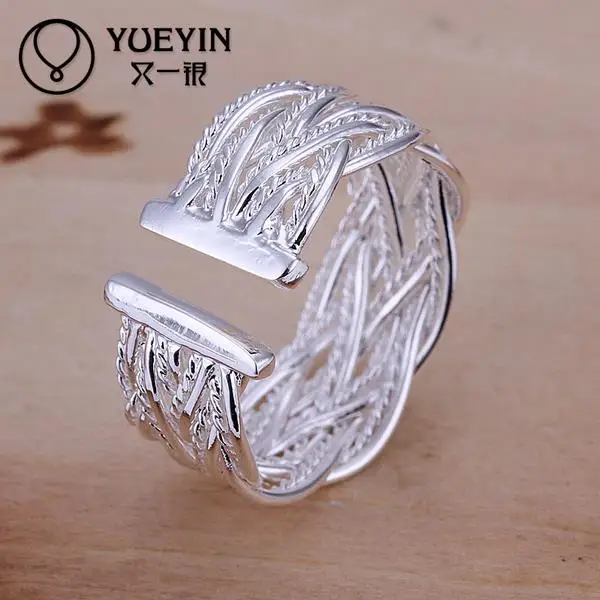 Полый дизайн оптовая продажа посеребренные Свадебные Кольца для женщин