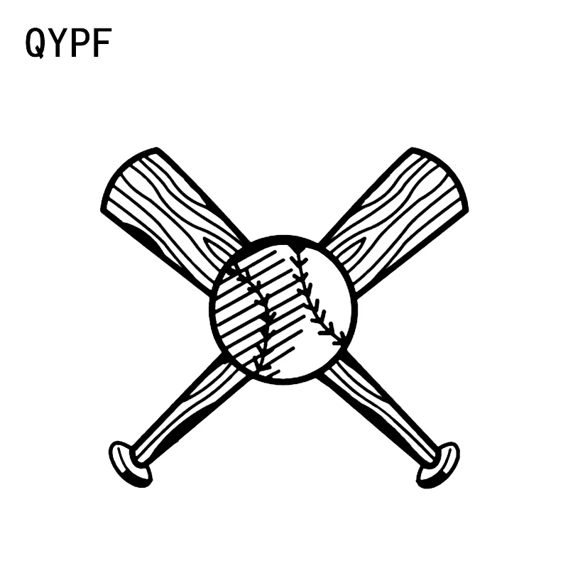

QYPF 13.9*12.8CM Fashion Personalized Baseball Decor Car Sticker Vinyl Accessories C16-0635