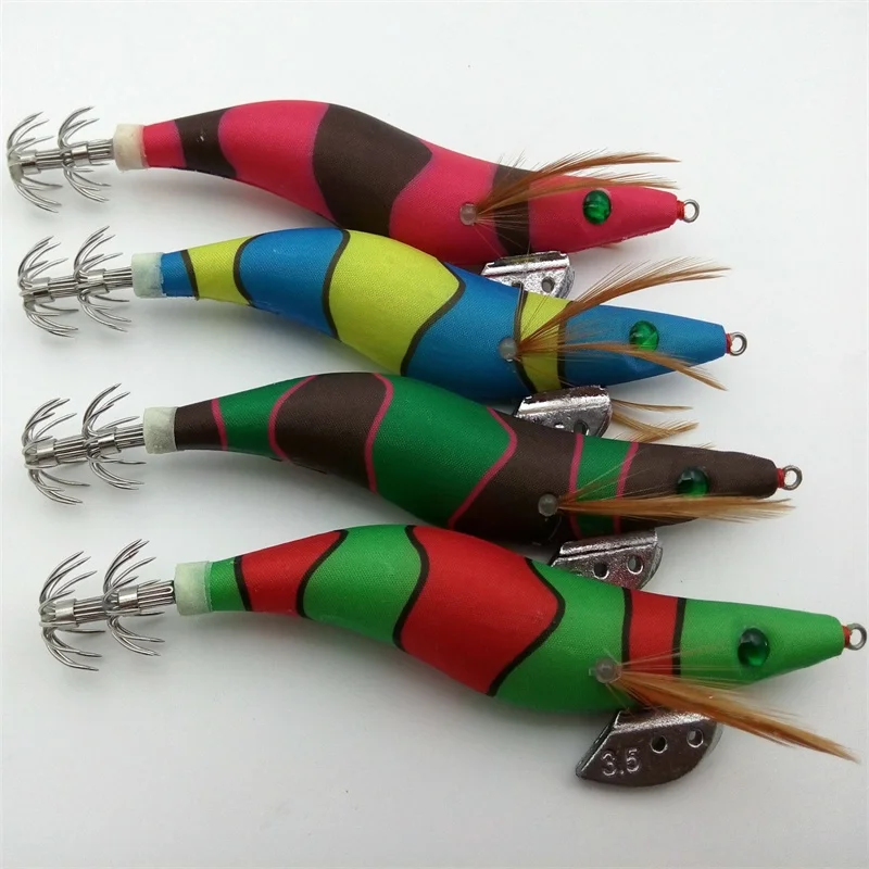 Древесные креветки кальмары приманка с крючком Осьминогом 4 шт. 13 5 см 21 г для