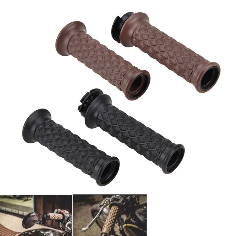 1 пара 7/8 &quotмотоциклетный руль с рукояткой для кафе Racer Bobber Clubman на заказ|Ручки