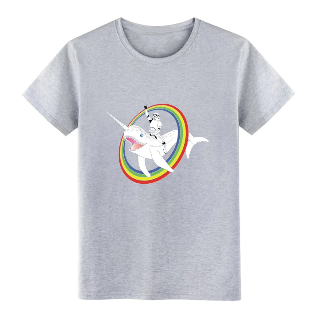 Bobs Burgers Narwhal Rainbow Stormtrooper t shirt printed 100% cotton S-XXXL slim Fit Breathable Spring Natural | Мужская одежда