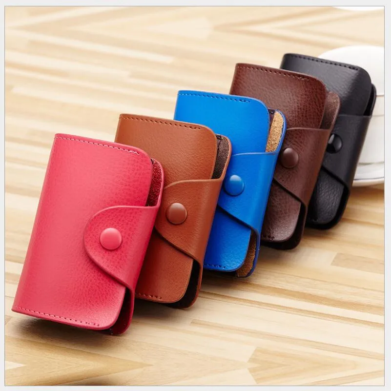 women mini leather wallet for credit cards unisex namecard bank card holder small men female purse gift | Багаж и сумки