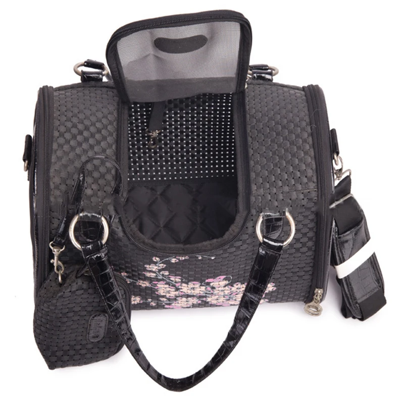 НОВАЯ переносная ПВХ посылка для собак с цветочным принтом сумки путешествий