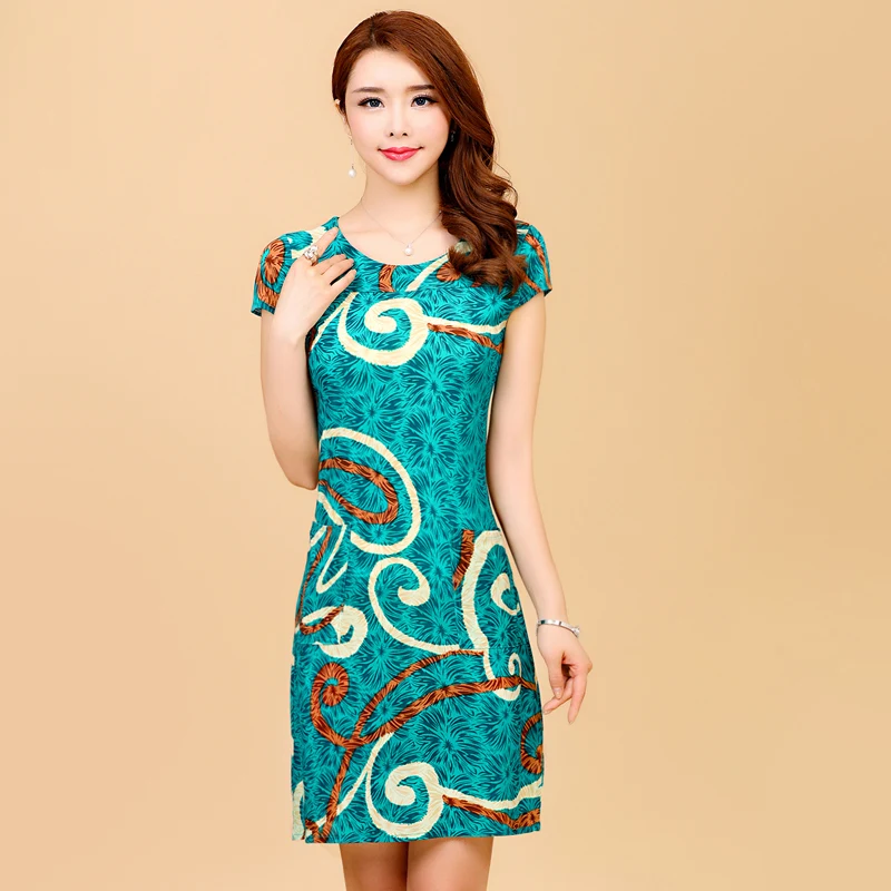Cuerly L-5XL 2019 женские платья размера плюс тонкая туника молочный шелк с цветочным