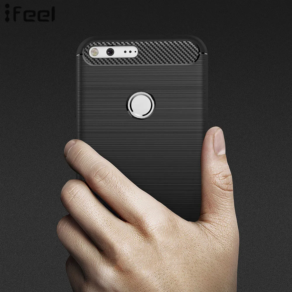 Ifeel резиновая Ударопрочный Мягкий Wiredrawing ТПУ Телефонные Чехлы для Google Pixel XL 5.5