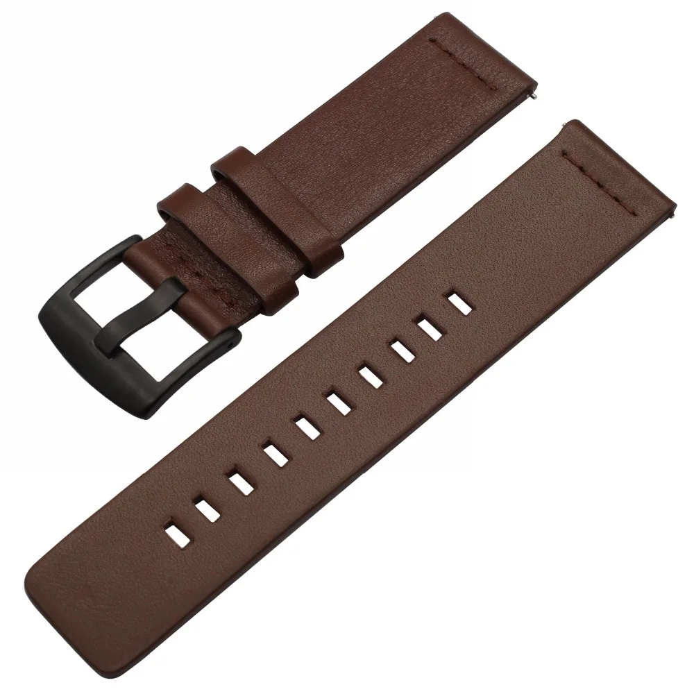Ремешок итальянский для наручных часов из жирной кожи 20/22/24 мм Garmin Fenix 5S/5/Vivoactive