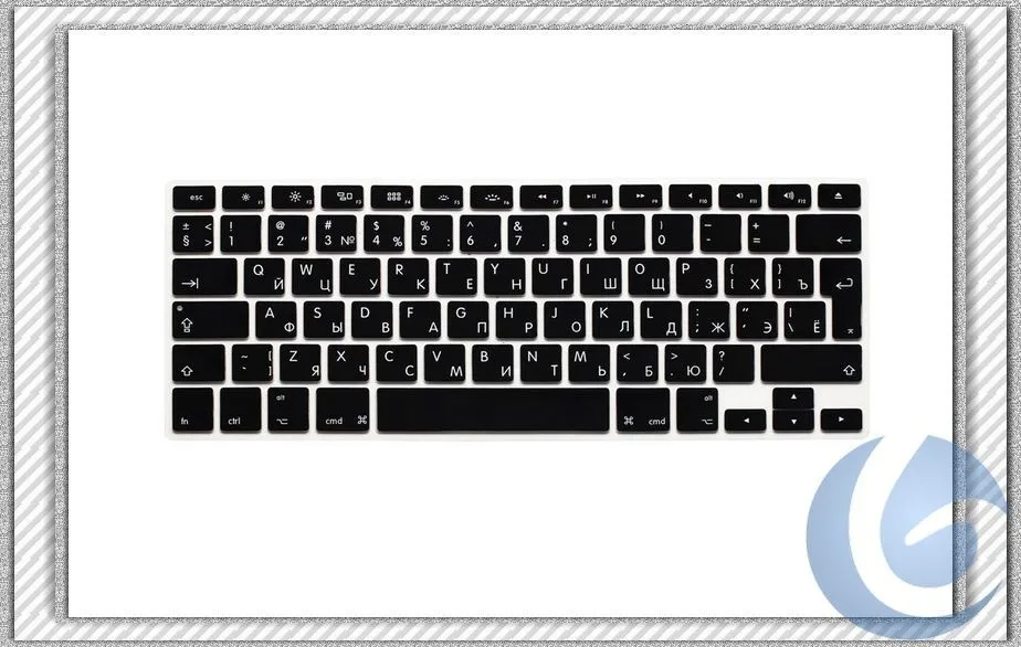 500 шт.) русский наполовину прозрачный силиконовый чехол для Apple MacBook 13 15 дюйм(ов)(версия ЕС, русский) meafo