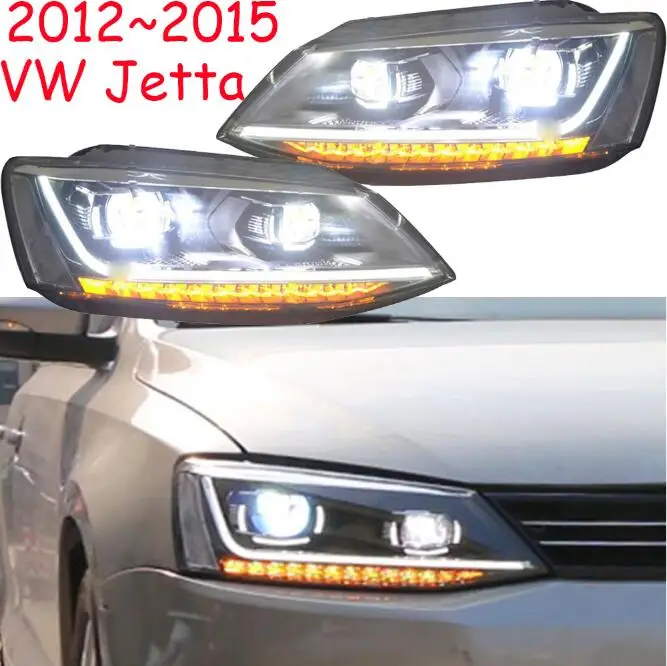 hid xenon headlight 2 шт. Тюнинг автомобилей фары для JettaMK6 фары sagitar 2012 2013 светодиодный DRL ходовые огни биксеноновый луч противотуманные фары - Цвет: hid xenon headlight