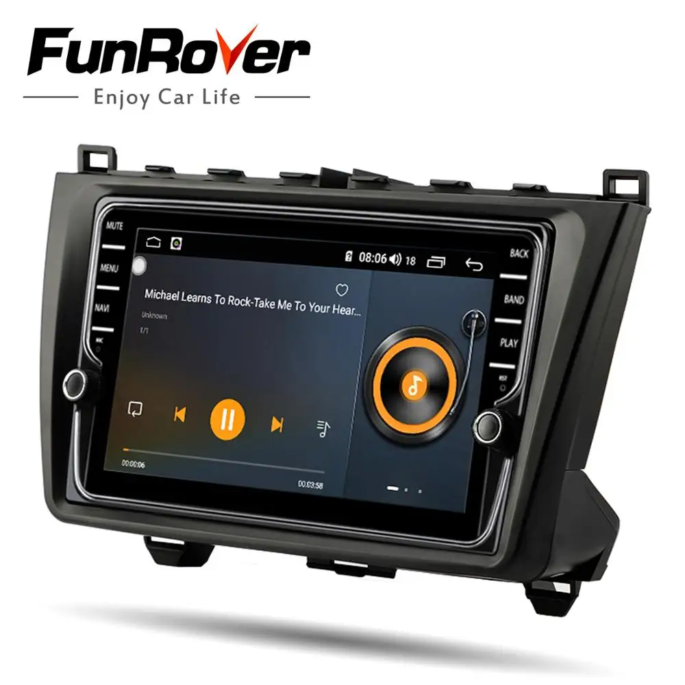 Funrover Штатная магнитола для Мазда 6 2 Mazda 6 2 3 GH 2006 2007 2009 2010 2012 Android 9.0, 8-ЯДЕР, до 4+ 64 ГБ DSP 2DIN автомагнитола DVD GPS мультимедиа автомобиля головное устройство