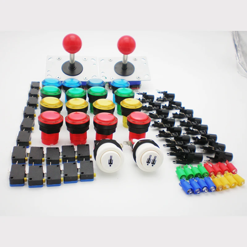 

Arcade parts Bundle kits with illuminate button LED player start buttons joystick microswitch for fighting game machine