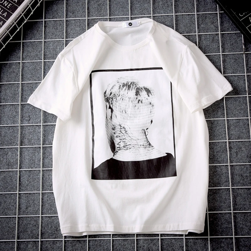 Мужские Забавные футболки с коротким рукавом мужские принтом персонажа 5xl