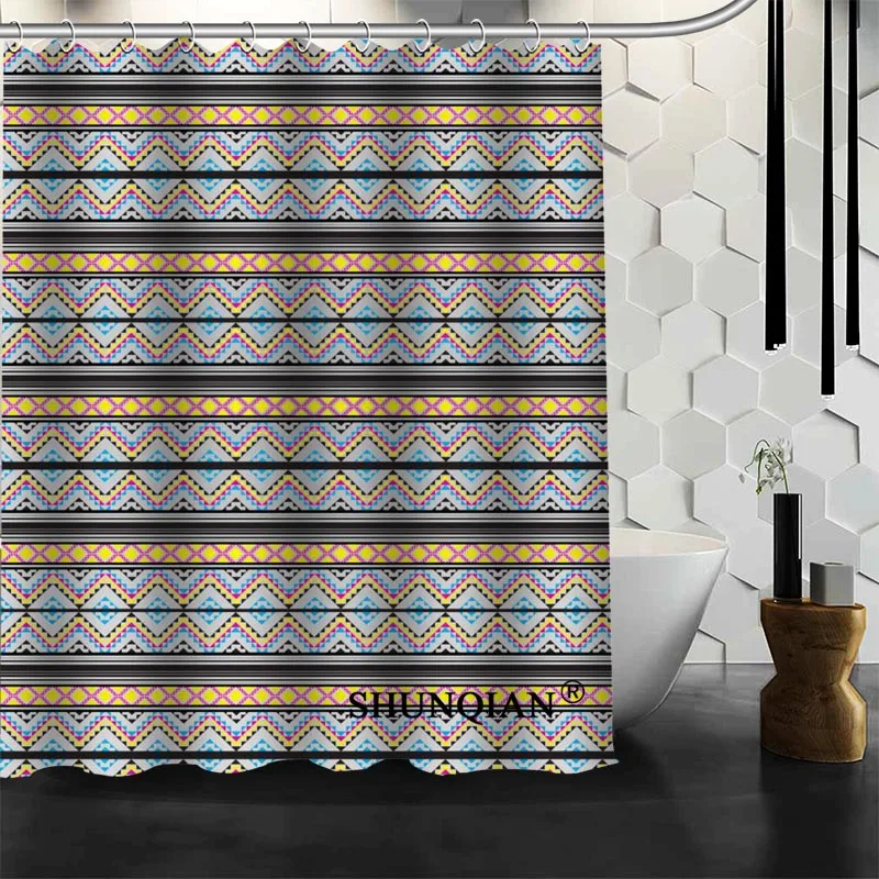 Занавеска для душа с векторным рисунком водонепроницаемая|curtains waterproof|fabric bathroom
