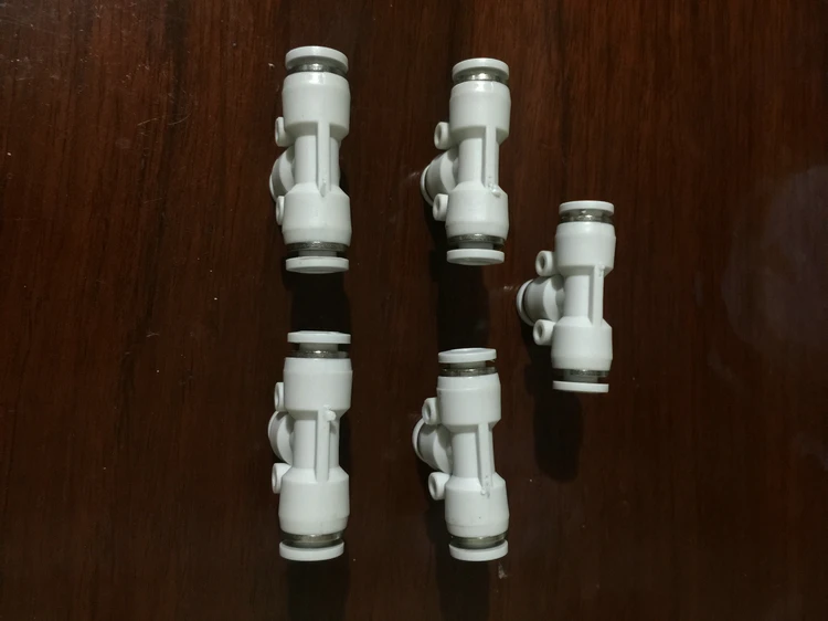 Пневматическое оборудование спайк белый черный т тройник PE4 PE6 PE8 PE10 PE12 PE14 PE16|pe16| |