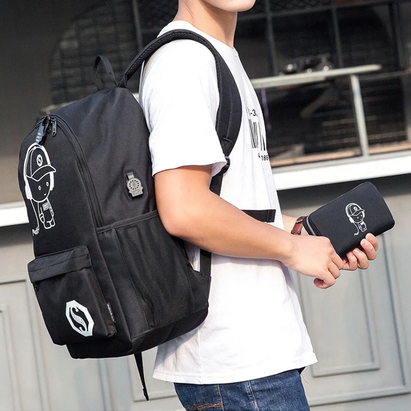

Anime Luminous School Bags Anti-theft School Backpack Child School Bag USB Charging Waterproof School Bag For Teenage Girls Boys
