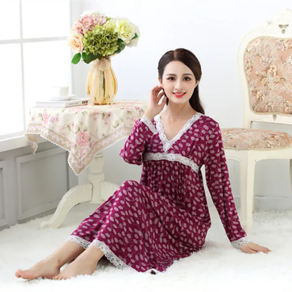 Plus Size Sexy Sleepwear Women Nightwear Night Dress Spring Summer Long Cotton Nightdress Sleeping Gowns Nightgown XXL Fdfklak | Женская