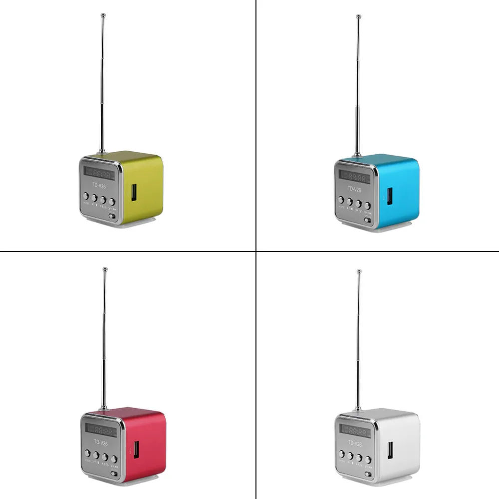 New 5 Color Mini Speaker Radio FM Receiver Digital LCD Sound Music Stereo Loudspeaker Micro SD/TF for Phone Laptop MP3 MP4 | Автомобили и