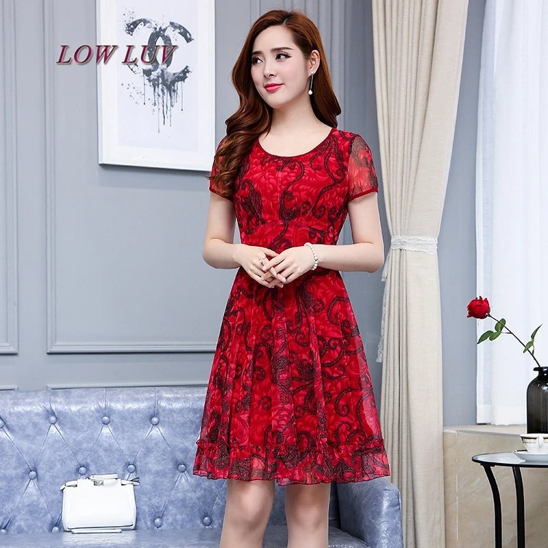 2017 Summer Print Dress Casual Dresses For Women Ladies Multicolor Floral Short Sleeve Round Neck Straight Dress/vestidos | Женская