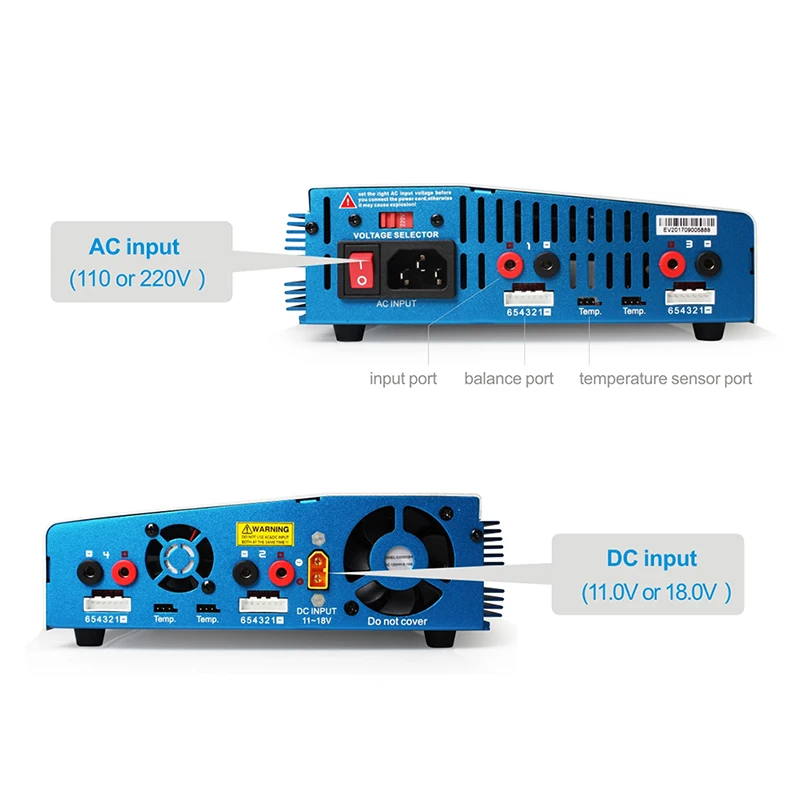 Зарядное устройство для литий полимерных батарей EV PEAK CQ3 100W/10Ax4 RC Balance Nimh Nicd